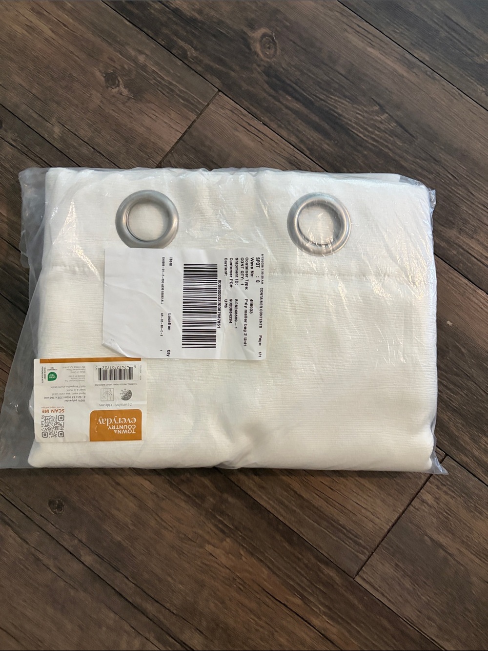 White Grommet Top Curtain Panel - Solid White